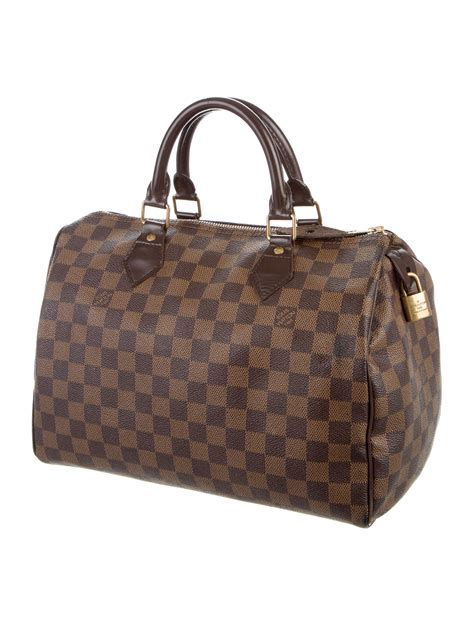 louis vuitton speedy 30 damier ebene fake|speedy 30 damier with strap.